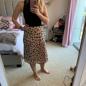 Size M Cow print midi skirt